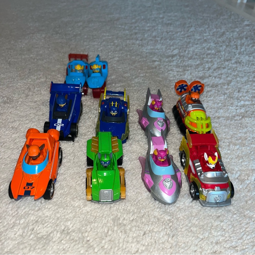 Paw Patrol race cars set of 10